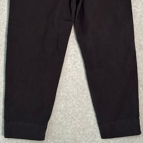 Anthropologie Sz 10 Embroidered Side Stripe Black Straight Leg Pants Aztek Boho - Picture 13 of 14